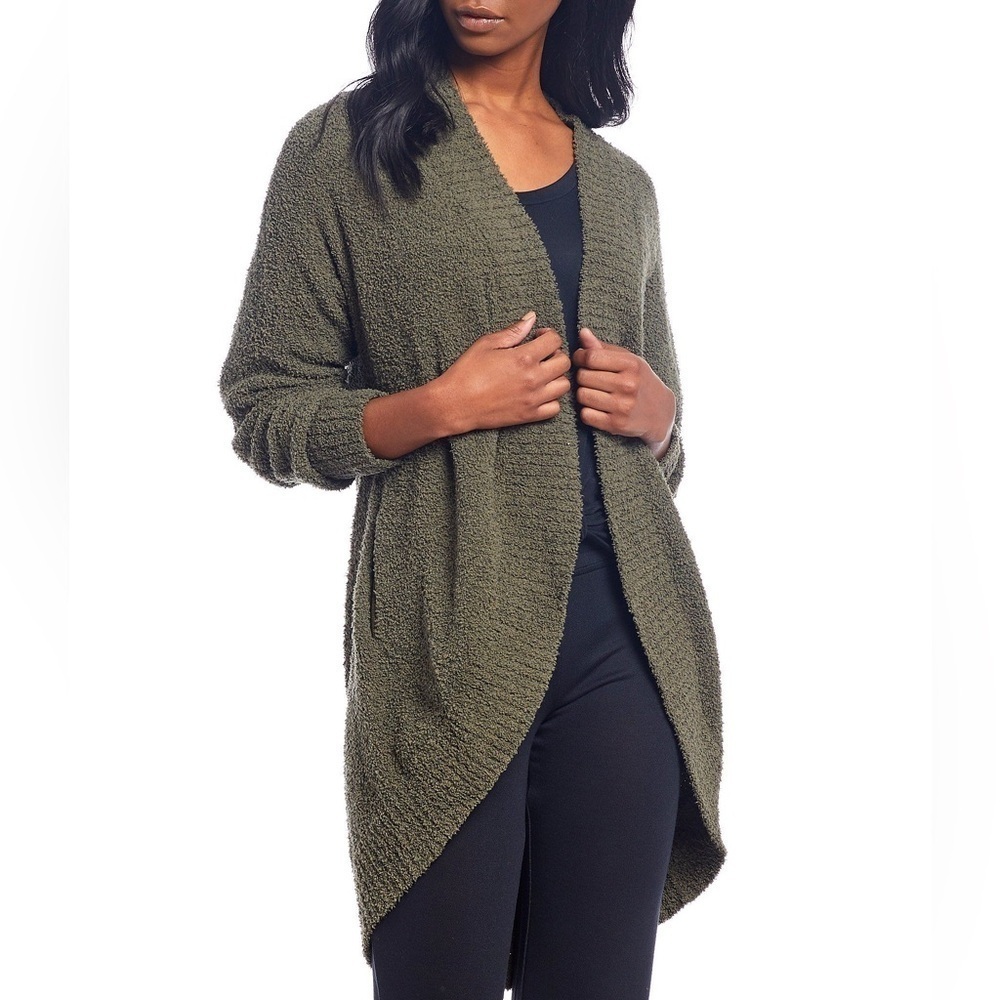 Ugg Fremont Fluffy Knit Sweater Cardigan Women’s size large Dark green